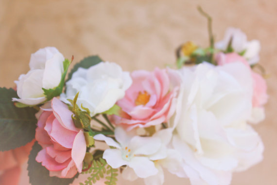 زفاف - rose hair piece, pink rose clips, flower vine, bridesmaid accessory, flower girl accessories, whimsical hair clips