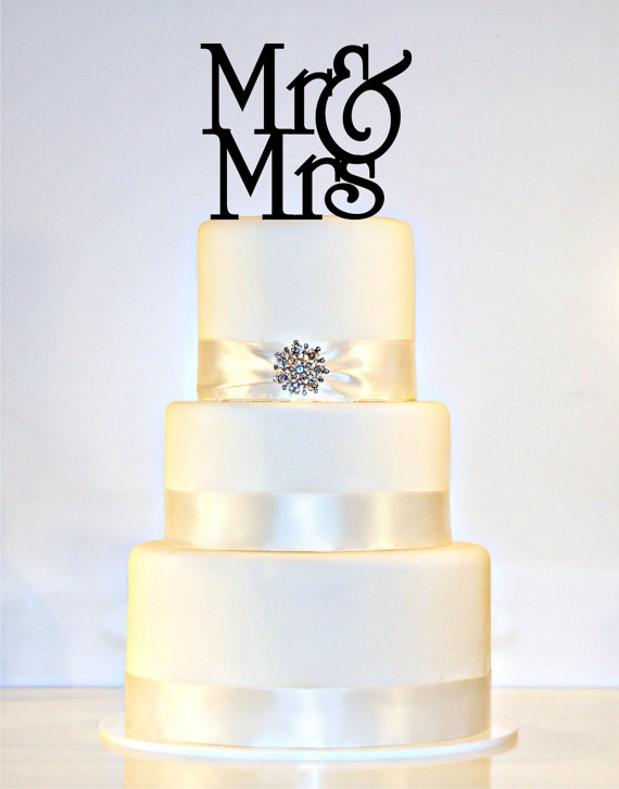 Mariage - Mr & Mrs Wedding Cake Topper