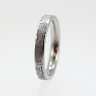Wedding - Womens Engagement Ring, Meteorite Ring, Thin Titanium Ring, Wedding Band, Meteorite Wedding Band, Womens Meteorite Wedding Band