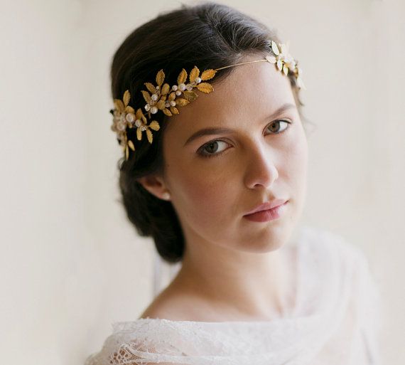 Hochzeit - Grecian Crown, Bridal Hair, Wedding Crown, Wedding Accessory, Roman Headpiece - Octavia 1910