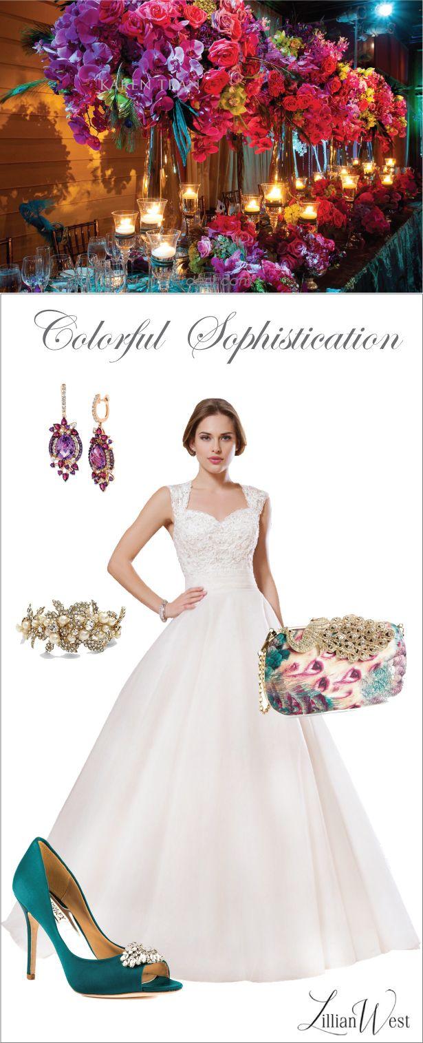Свадьба - Wedding Day Look: Colorful Sophistication