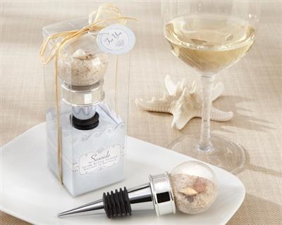 Mariage - "Seaside" Sand and Shell-Filled Globe Bottle Stopper
