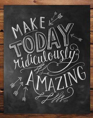 زفاف - Make Today Amazing Chalkboard Art Print