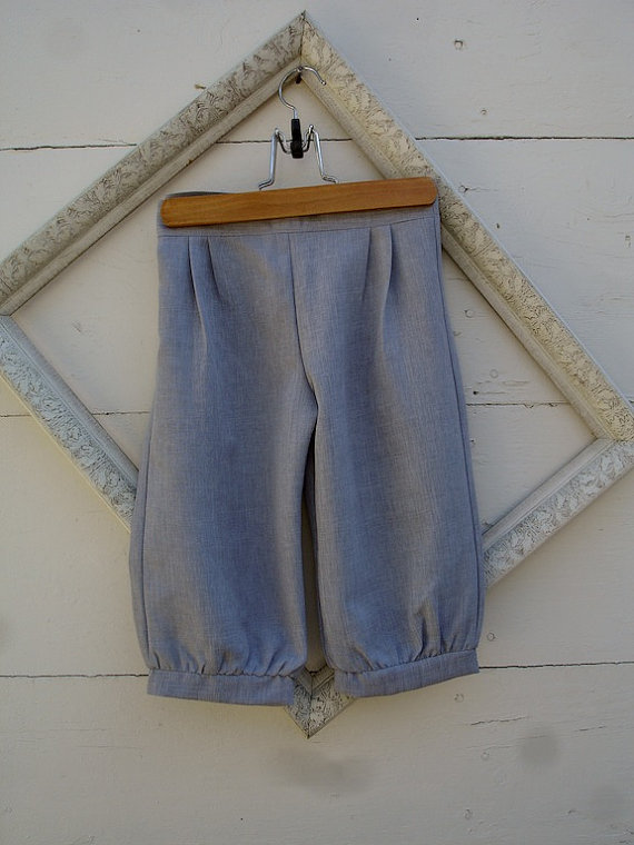 زفاف - BOYS KNICKER PANTS-sterling light grey knicker pants, grey ring bearer knickers,  boys grey knicker pants (Sz 7-9yrs or 10-12yrs )