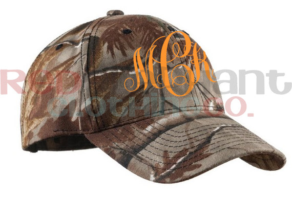Mariage - Monogrammed Camo Hat, Monogram Baseball Cap, Monogram Camouflage Hat, Personalized Baseball Hat, Monogrammed Bridesmaid Gift