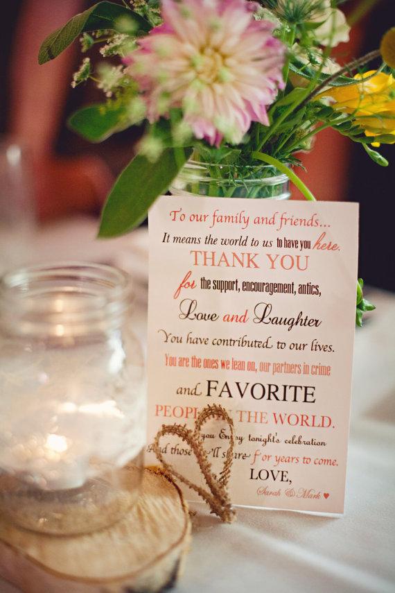 زفاف - Wedding Thank You Card - Poster Sign for Wedding Reception or Engagement Party Printable Card