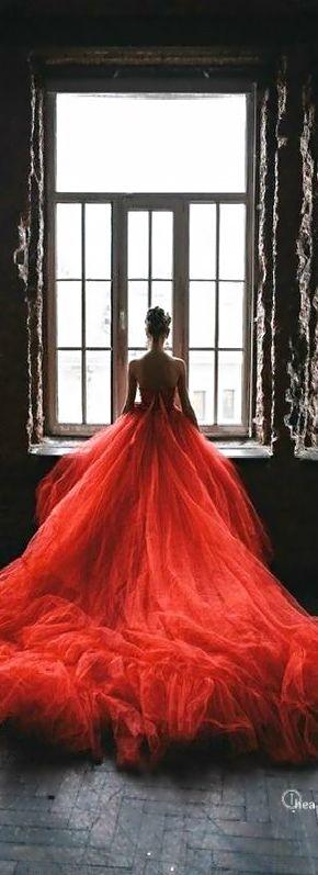 زفاف - Red Square Neck Short Sleeve Dress