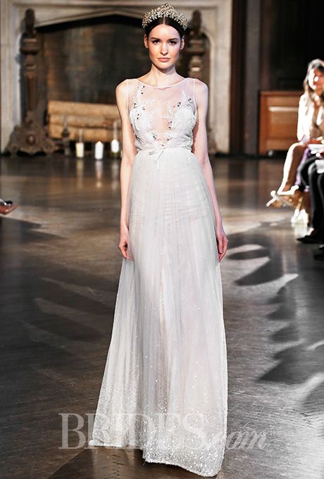 Wedding - Wedding Dresses With Illusion Necklines From Fall 2013