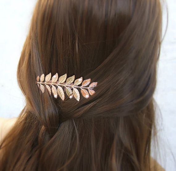 leaf wedding hair accessories