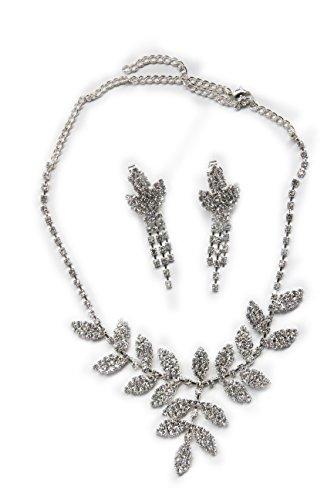 Hochzeit - Staychicfashion Sparkly Crystal Beaded Wedding Necklace Earrings Jewelry Set