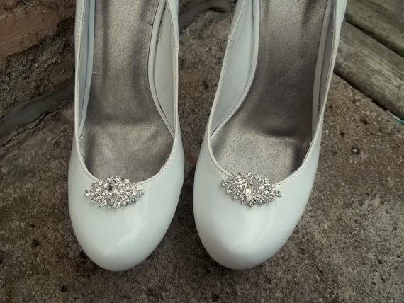 زفاف - Wedding Rhinestone Shoe Clips - 2 - Bridal Shoe Clips, Rhinestone Shoe Clips, Crystal Clips, Accessories