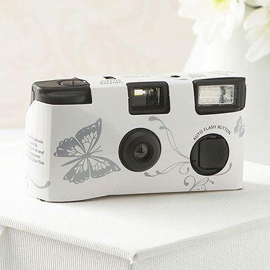 زفاف - Butterfly Motif Single Use Disposable Wedding Camera