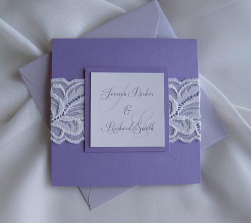 Hochzeit - Wedding Invitation, Purple Wedding Invitation, Wedding Invita