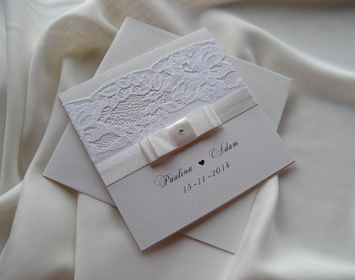 Hochzeit - Wedding Invitation, Lace Wedding Invitation, White Invitations 