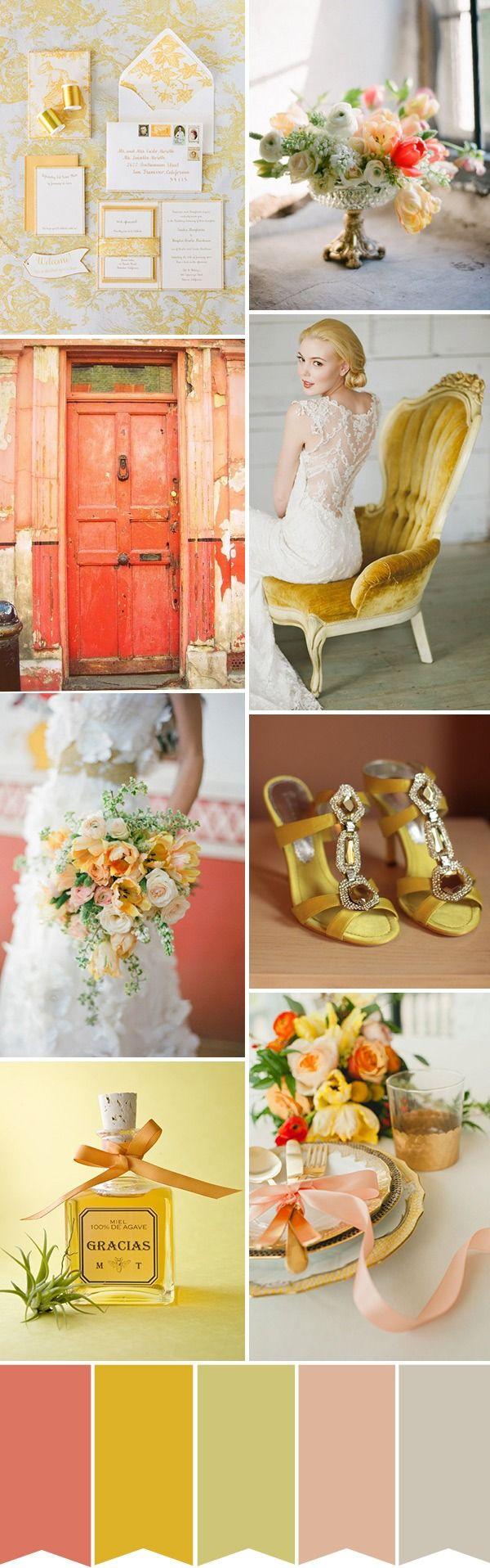 Свадьба - Happy, Happy! - Yellow And Coral Wedding Colour Ideas