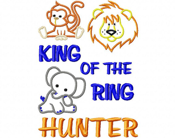 زفاف - Ring Bearer Jungle Scene King Of The Ring Tshirt