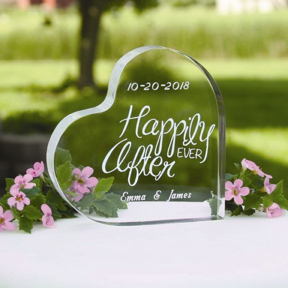 Hochzeit - Happily Ever After Acrylic Cake Top