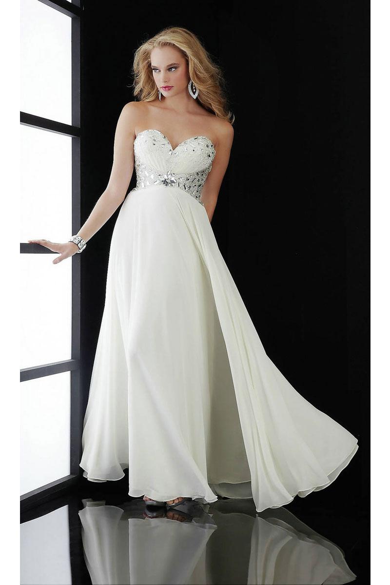 زفاف - chiffon sweetheart long zipper empire prom dress - Cheap-dressuk.co.uk