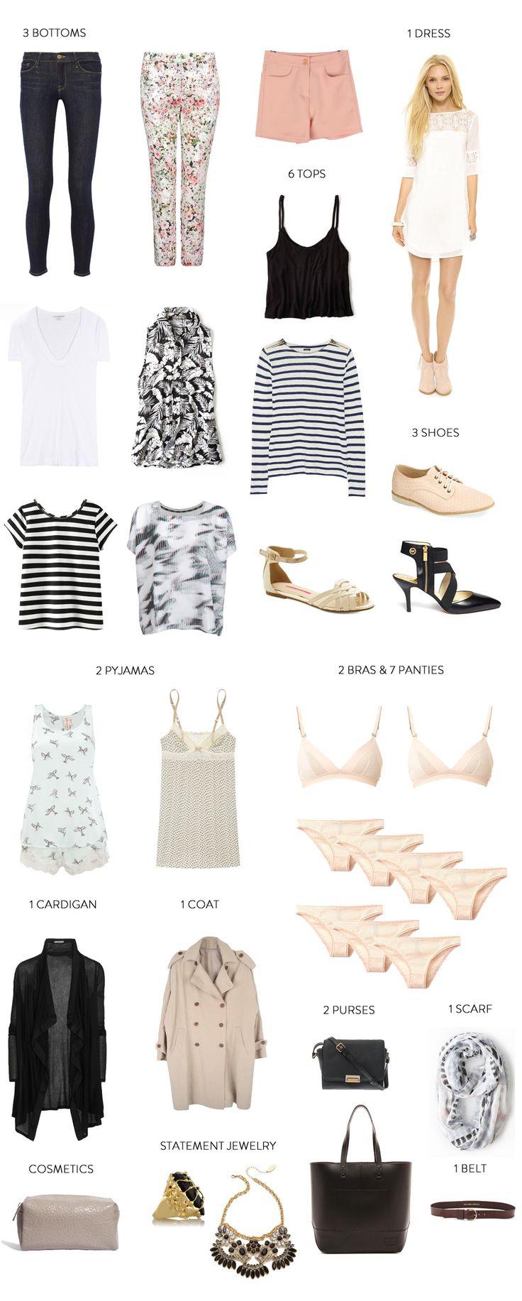 Hochzeit - How To Pack For A Week In A Carry On (in Style)
