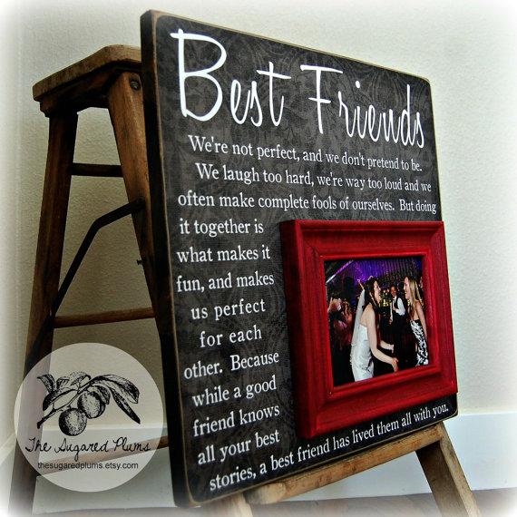 زفاف - Best Friend Gift, Sister Gift, Bridesmaid Gift, Girlfriends, Maid of Honor Gift, Picture Frame, Personalized Bridesmaid Gift, Wedding, 16x16