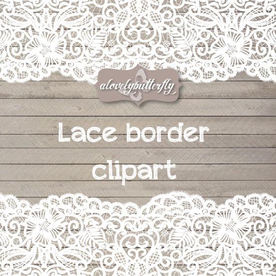 Mariage - Wedding clipart lace border, rustic clipart, shabby chic wedding, lace clipart, lace border, bridal shower, INSTANT DOWNLOAD