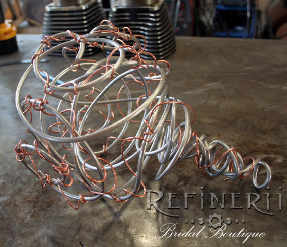 زفاف - Steampunk Metal Bouquet of Aluminum and Copper
