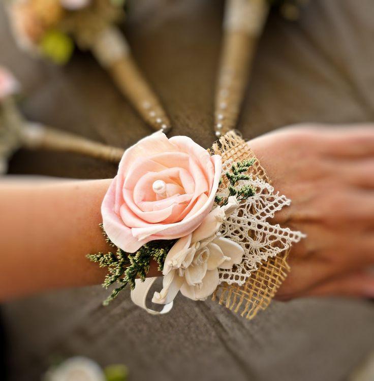 Mariage - Romantic Wedding Corsage - Mother Of The Bride, Natural Wedding, Shabby Chic Rustic Wedding
