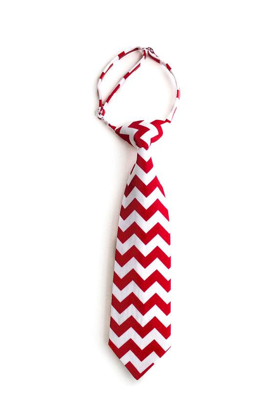Wedding - Necktie for newborn, baby, toddler, little boy. Red Chevron. Great photo prop, choose your size FREE SHIPPING
