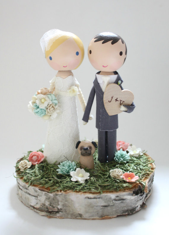 Mariage - custom wedding cake topper - order for - MADISONLAFOND1