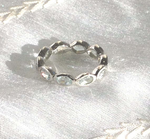 Свадьба - Rainbow Moonstone Eternity Ring or Wedding Band Handmade Jewellery NorthCoastCottage Jewelry Design