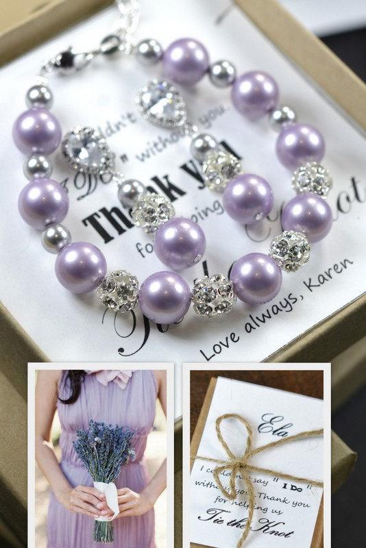 زفاف - Lavender earrings,lavender Purple gray silver-Wedding Jewelry Bridesmaid Gift Bridesmaid Jewelry Bridal Pearl Drop Earrings Cubic Zirconia