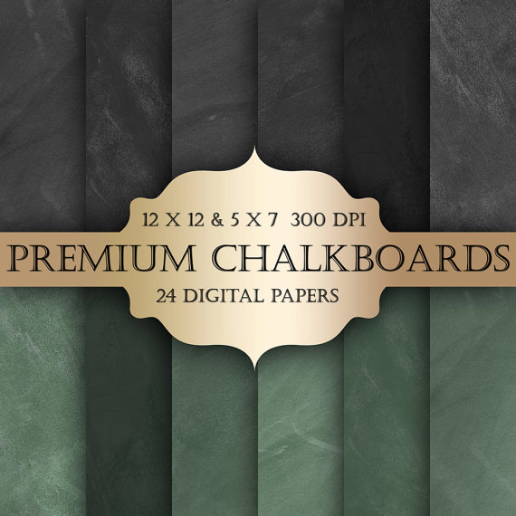 زفاف - Premium Chalkboard Digital Paper Pack -  chalkboard blackboard pattern backgrounds for scrapbooking, wedding invitations, bridal/baby shower