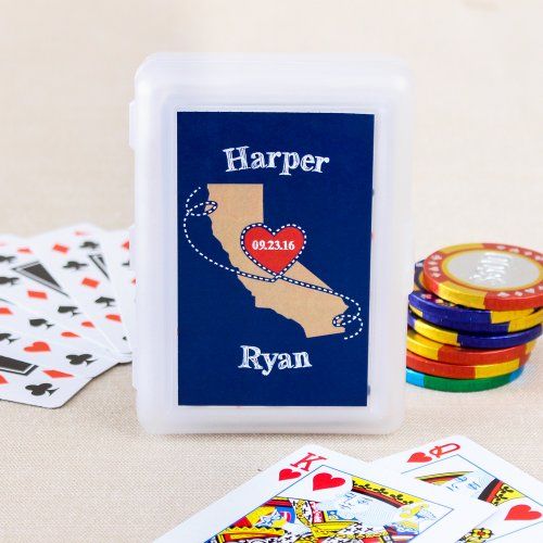 Mariage - Wedding Themed Playing Cards With Personalized Label