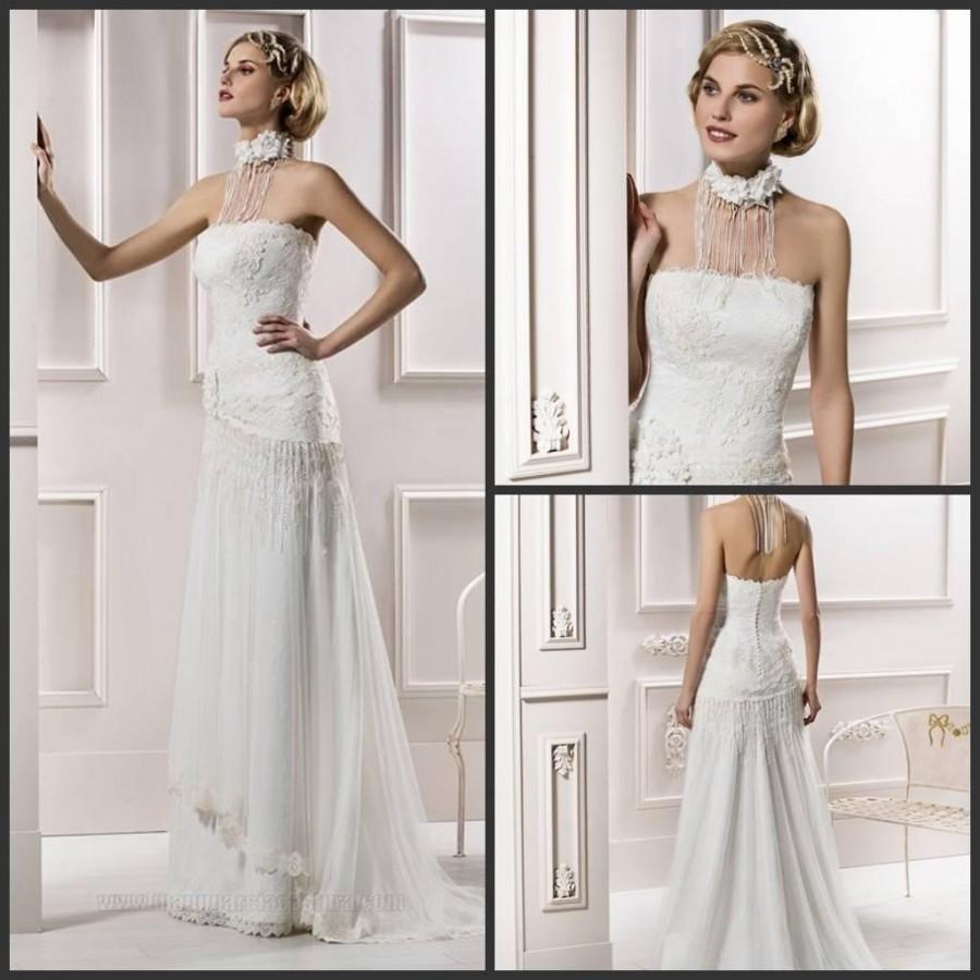 Mariage - Custom Made 2014 New Sexy Sheath White Ivory Strapless Beach Wedding Dresses Vintage Wedding Dresses Plus Sizes Bridal Dresses Online with $106.43/Piece on Hjklp88's Store 