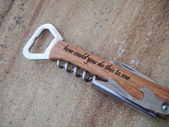 Mariage - Personalized Bottle Opener, Engraved Corkscrew, Engraved Bottle Opener, Custom Opener: Groomsmen, Bridesmaid, Stocking Stuffer, Fathers Day