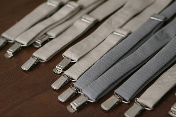 Wedding - Child Suspenders in any color and material you like for ring bearer birthday special occasion