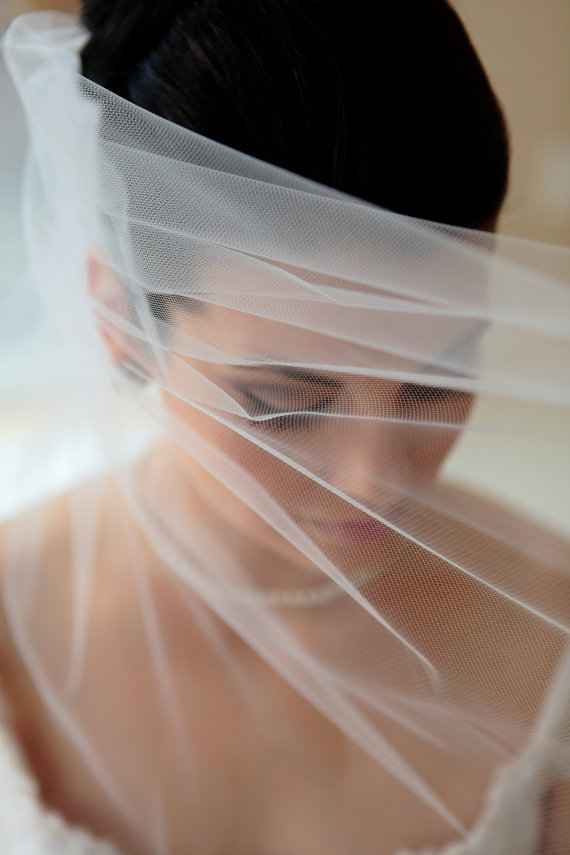 زفاف - Waltz length veil, bridal veil, Available 46" thru 74" lengths