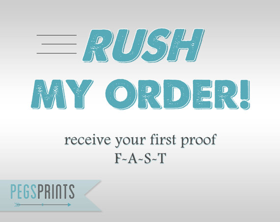 Свадьба - RUSH ORDER FEE - Receive your invitation proof within 12 hours