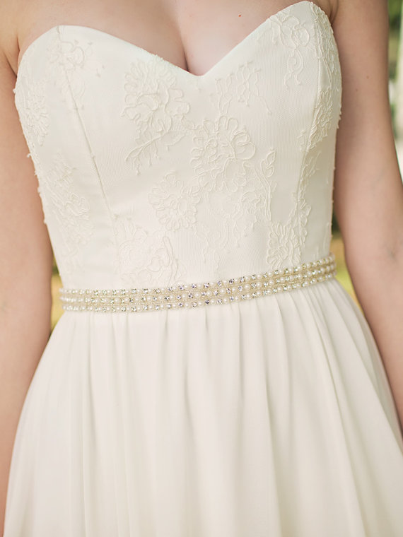 Wedding - Pearl Bridal Belt 