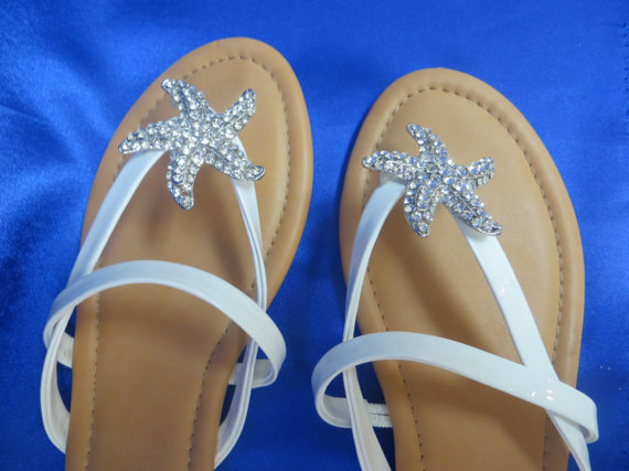 Свадьба - Beach Shoe Clips, Starfish Shoe Clips, Destination Wedding Shoes, Beach Wedding Shoes, Summer Wedding Shoes, Beach Theme Wedding