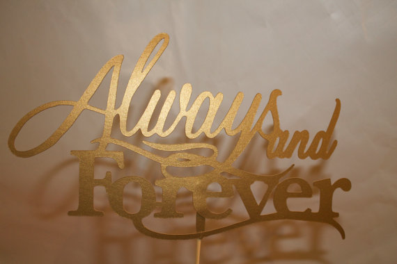 Mariage - Always and forever Custom wedding cake topper