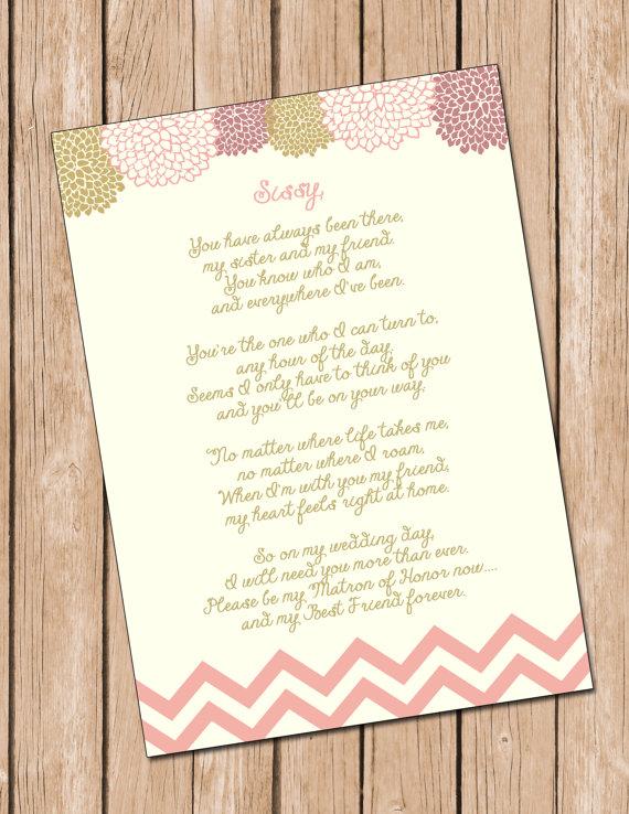 Свадьба - Will You Be My Matron of Honor Card, Sister Card, Bridesmaid Card