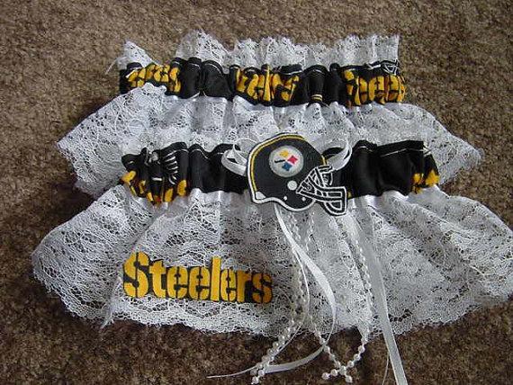 Wedding - Pittsburgh Steelers NFL Football Wedding Bridal Garters Set Regular/Plus Size