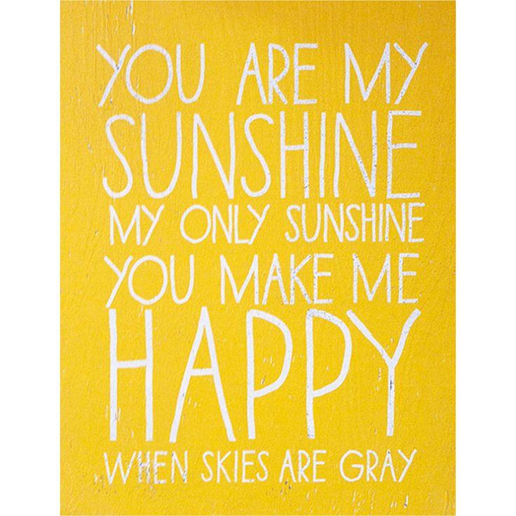 Mariage - You Are My Sunshine Wall Art