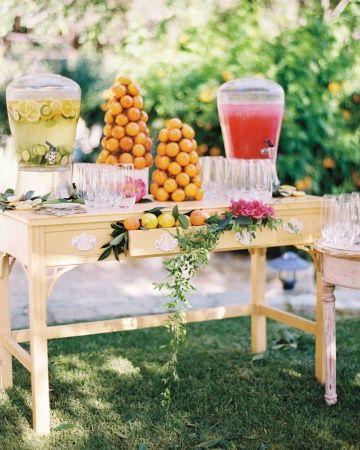 Wedding - Drink Station - Love The Orange Croquembouche
