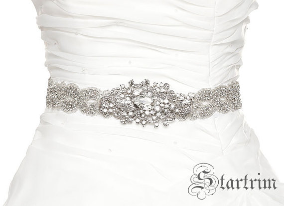 Mariage - SALE SOLANGE Wedding Belt, Bridal Belt, Sash Belt, Crystal Rhinestones