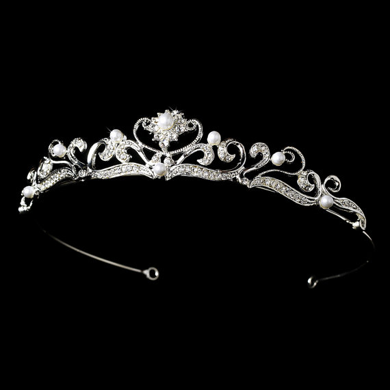 Wedding - Bridal Tiara, Wedding Tiara, Simple Tiara, Rhinestone Tiara, Bridal headpiece, Bridal headband