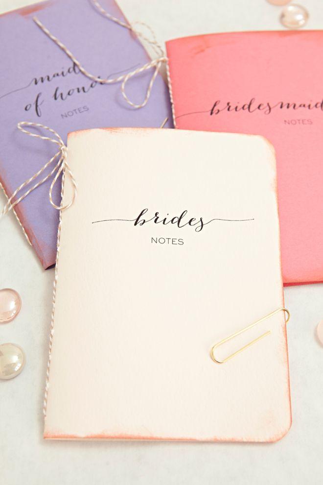 Hochzeit - Learn How To Make These Darling Wedding Notebooks!
