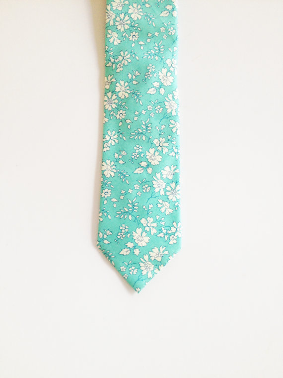 Hochzeit - RESERVED FOR STEPHIEG, Custom Blue Necktie, Liberty of London Print Necktie, wedding tie, aqua necktie, groomsmen necktie, groomsmen bow tie