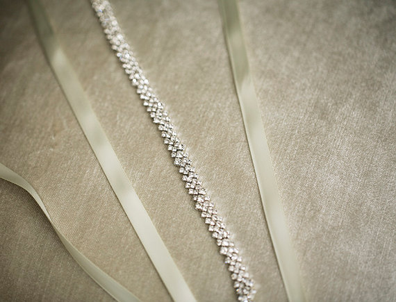 Mariage - LEONIE - Wedding Dress Belt, Bridal Gown Sash, Rhinestone Crystal Sash Belt, Bridal Headband, Rhinestone headband